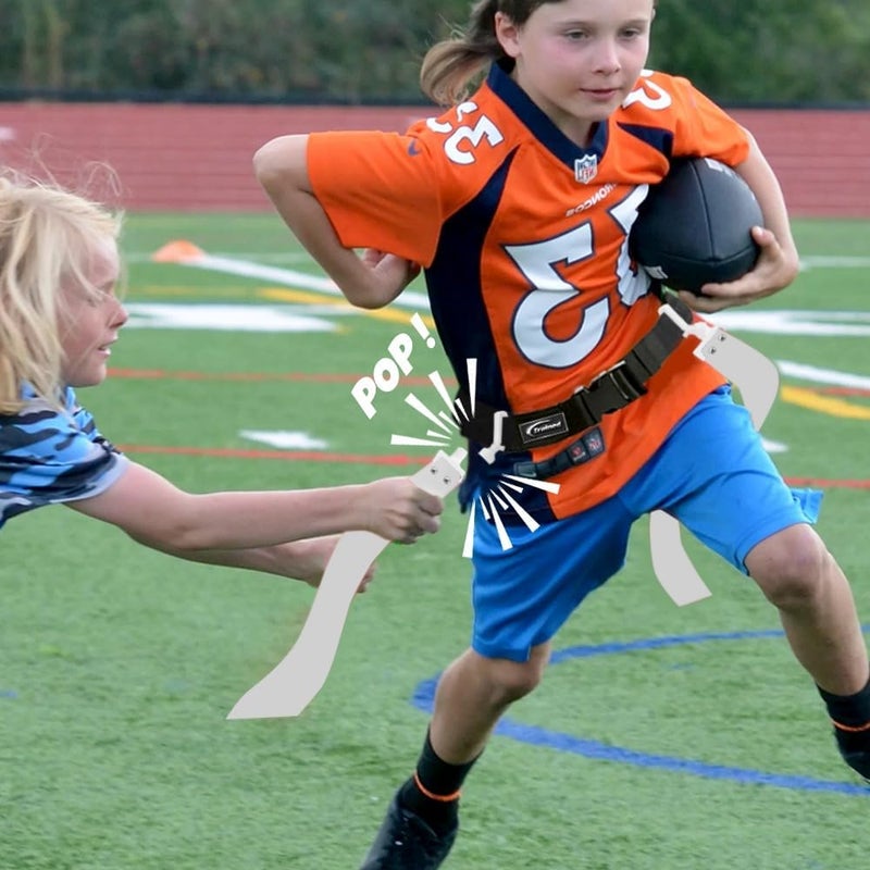 Trained Flag Football Set – Adjustable Flag Football Belt with 2 Flags & Audible Pop – Durable Flag Football Gear for Youth, Kids & Adults - Image 4
